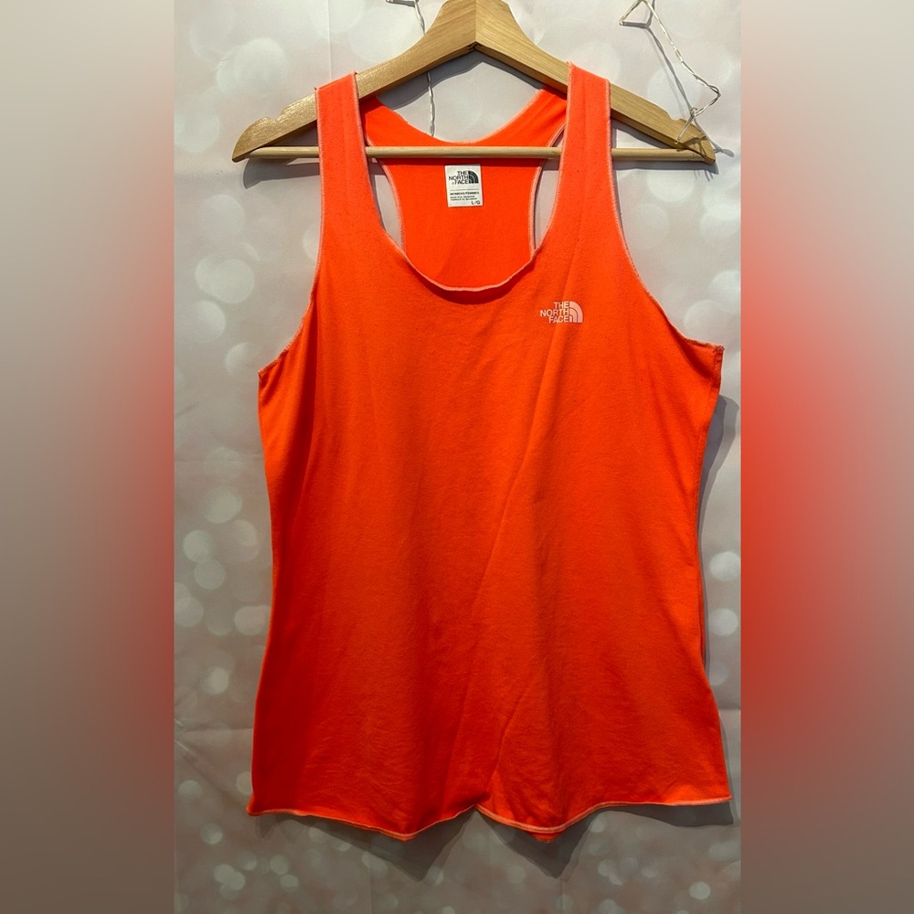 North Face Women’s Large Neon Orange Play Hard Tank Top Activewear